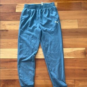 Puma Blue Sweatpants Joggers with Elastic Waistband and Tapered Legs